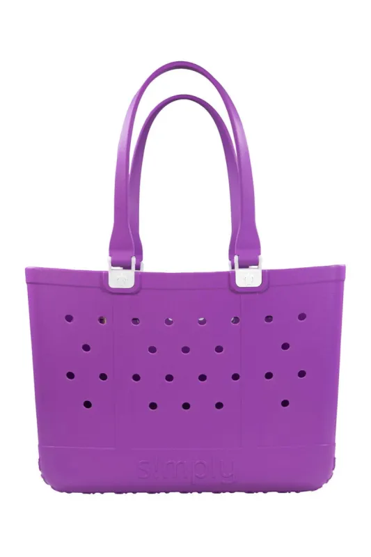 Simply Southern Large Waterproof Tote Bag in Grape Purple | PP-0322-SIMPLYTOTE-LG-SLD-GRAPE sold by Glik’s
