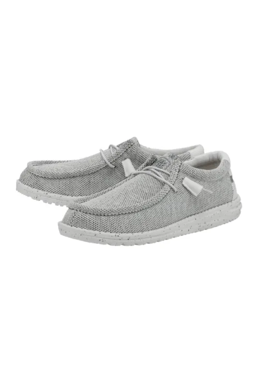 HEYDUDE Men’s Wally Sox Shoes in Stone White | 40019-1KA sold by Glik’s