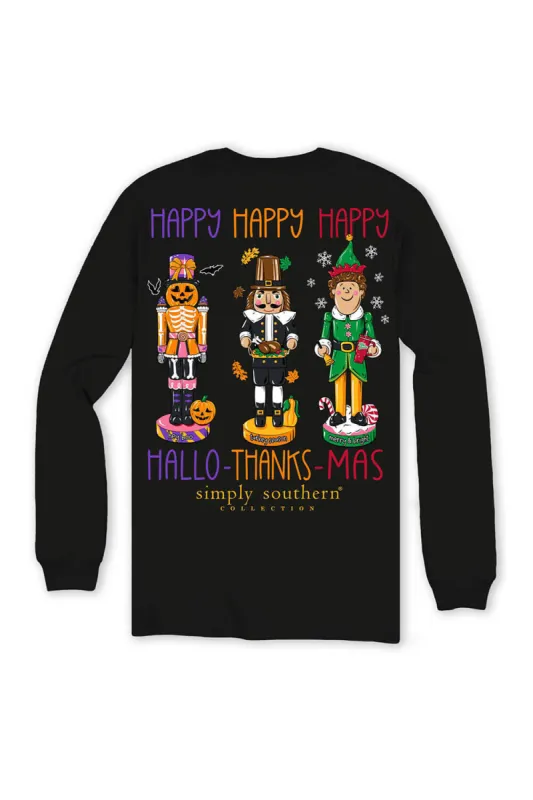 Simply Southern Plus Size Long Sleeve Happy Everything T-Shirt for Women in Black | EXT-LS-EVERYTHING-BLACK sold by Glik’s