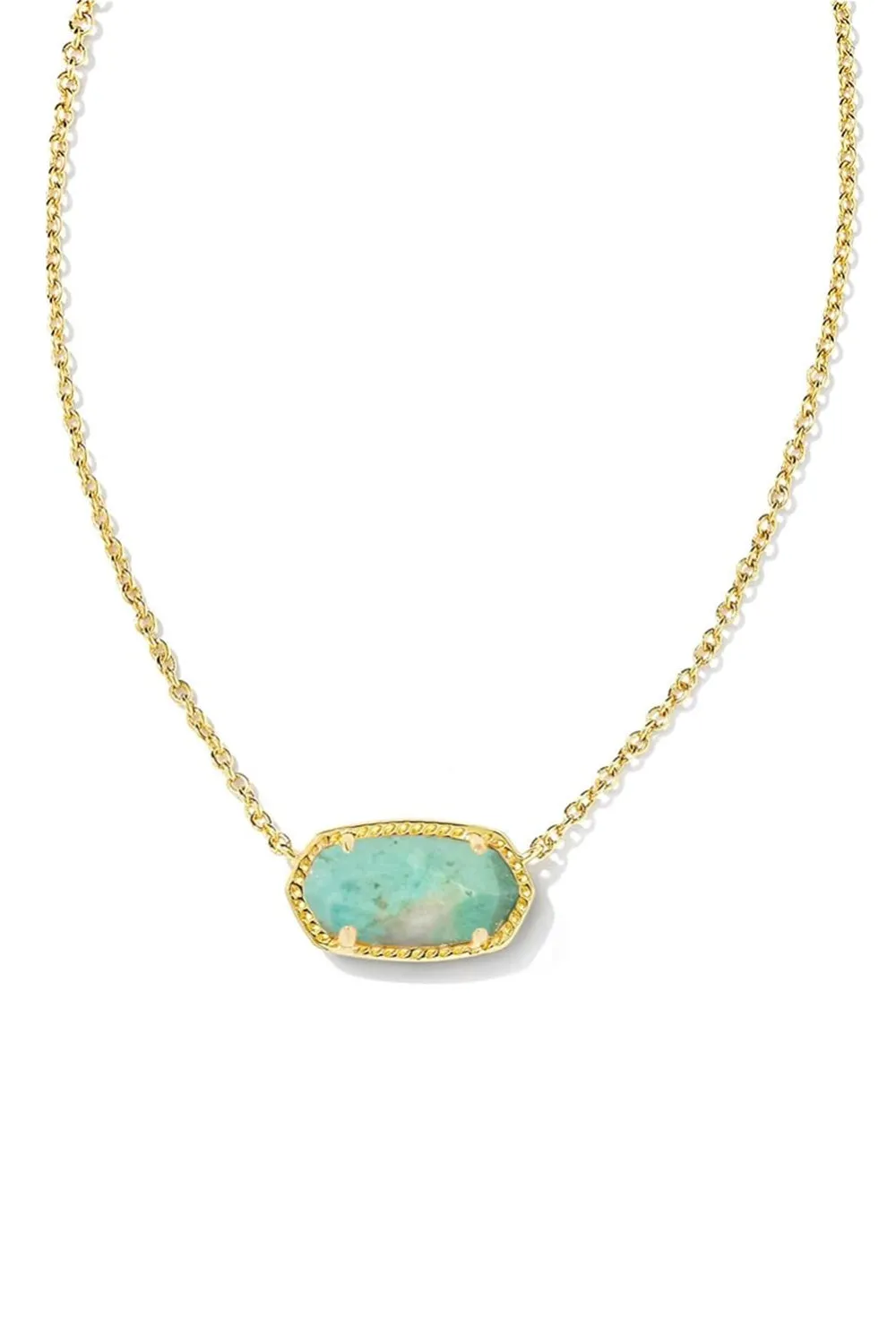 Kendra Scott Elisa Gold Pendant Necklace in Sea Green Chrysocolla | N5067GLD-SEAGREEN sold by Glik’s product image thumbnail 2