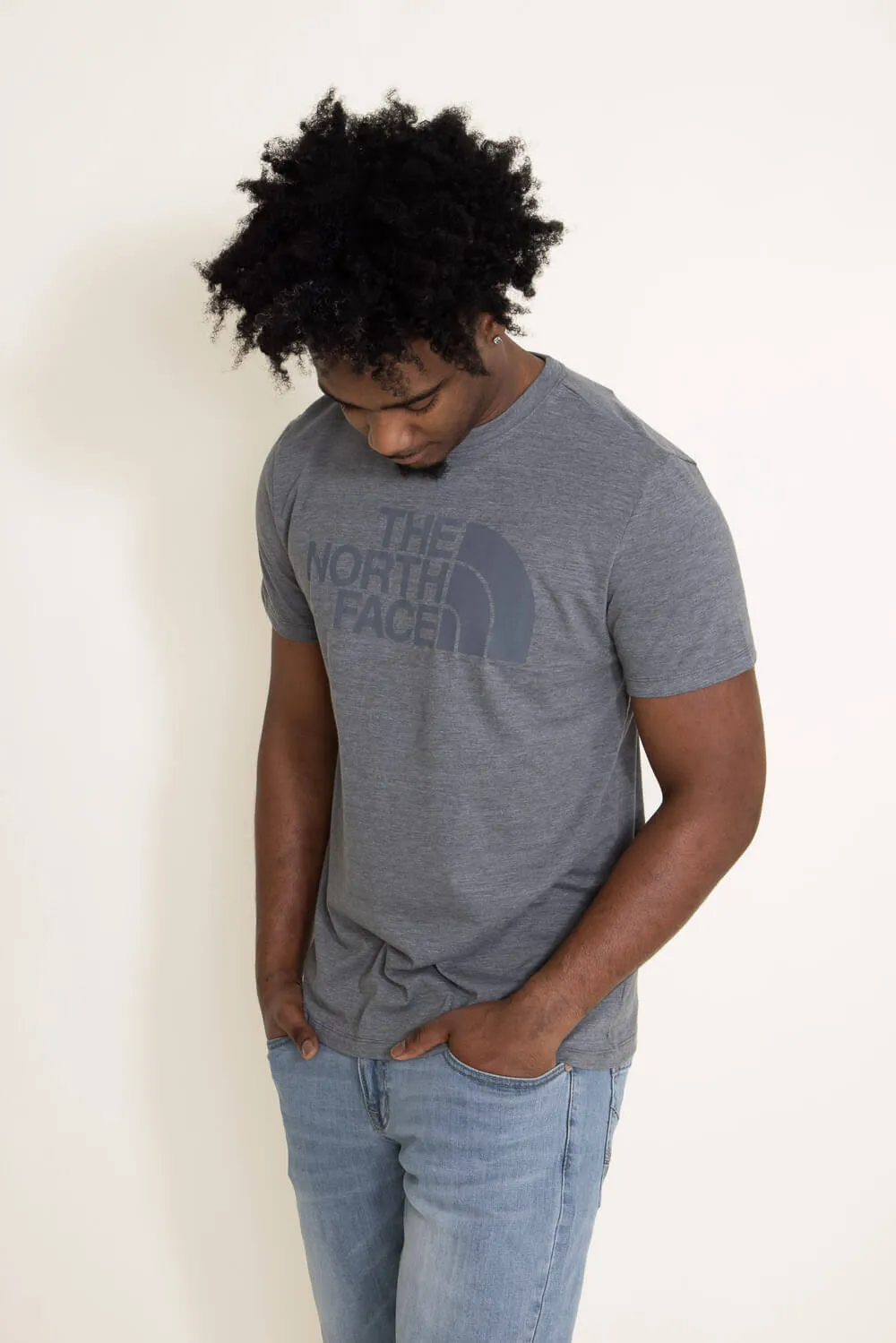 The North Face Half Dome Tri Blend T-Shirt for Men in Grey | NF0A5J2I-MQH MED GREY sold by Glik’s product image thumbnail 3