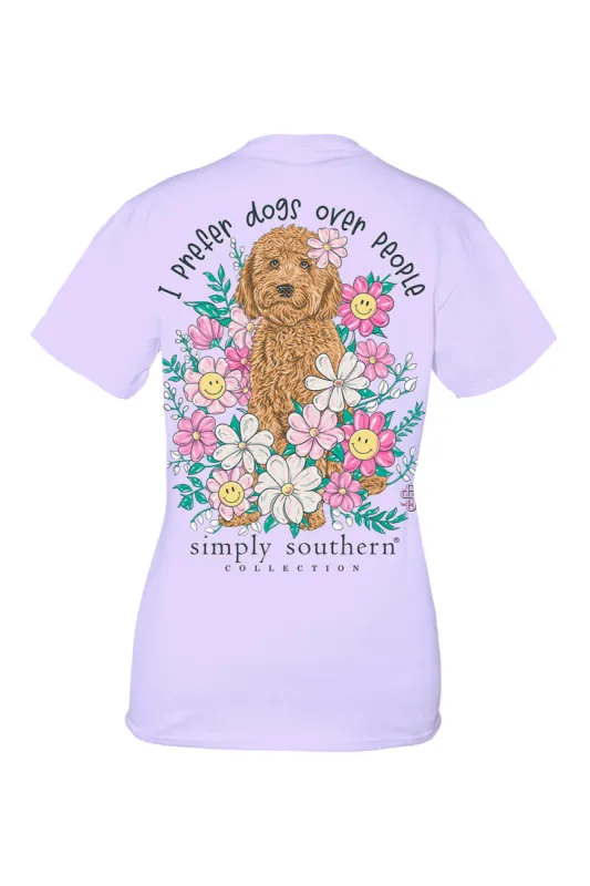 Simply Southern Plus Size Dogs Over People T-Shirt for Women in Purple | EXT-SS-PREFER-ASTER sold by Glik’s