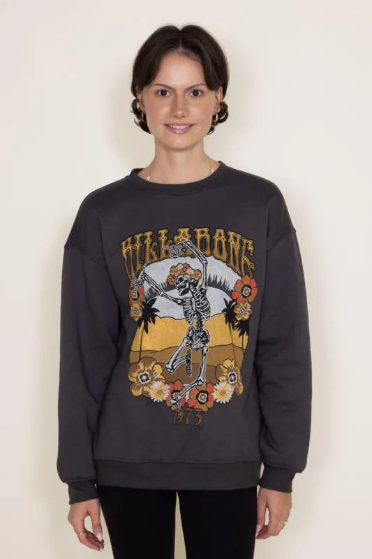 Billabong Energy and Wisdom Sweatshirt for Women in Black | ABJSF00463-OFB made by Glik’s