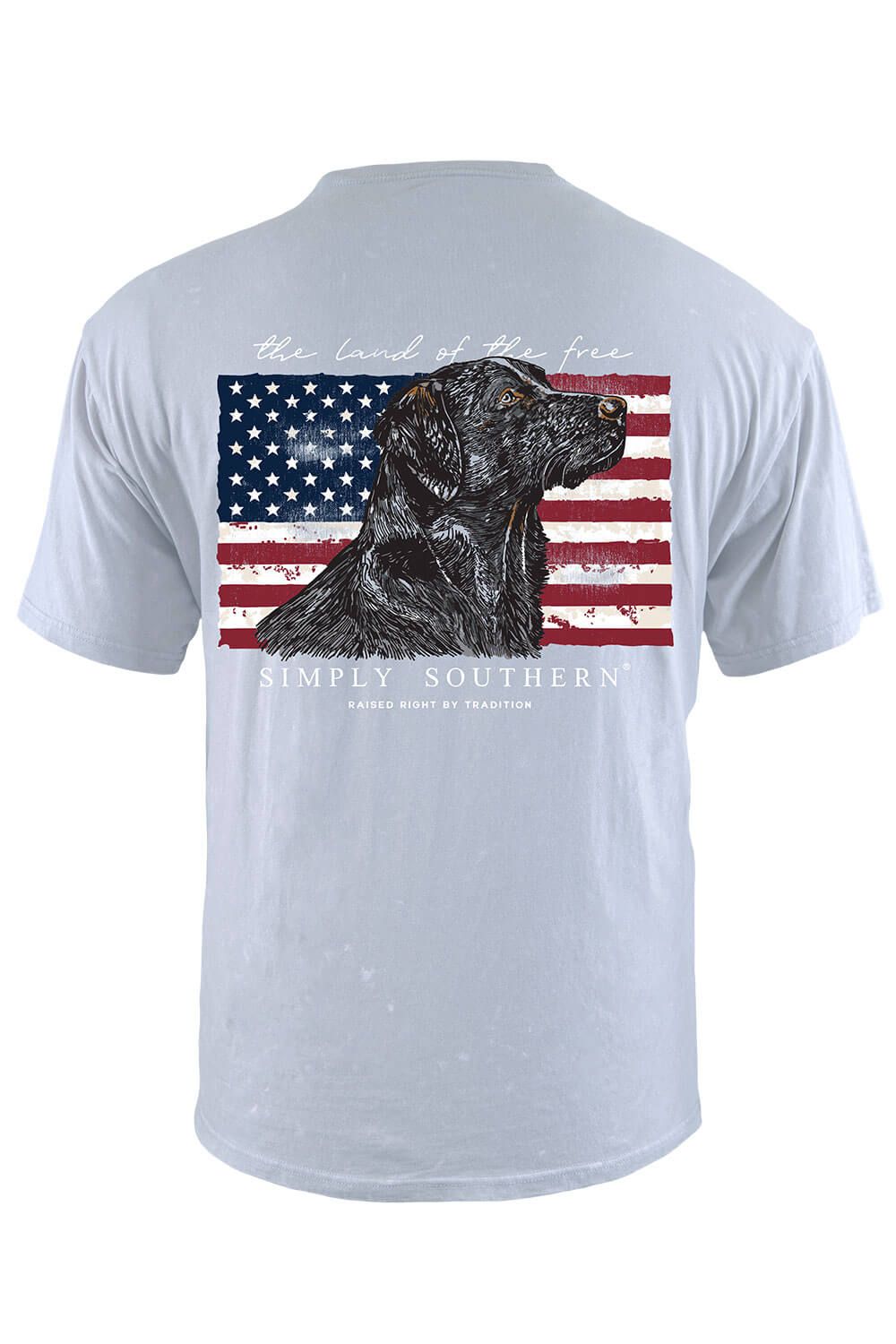 Simply Southern Flag Dog T-Shirt for Men in Grey | SC-MN-SS-FLAG-MIST sold by Glik’s product image thumbnail 3