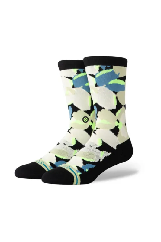 Stance Pedler Floral Crew Socks for Men in Black | A555B24PED sold by Glik’s