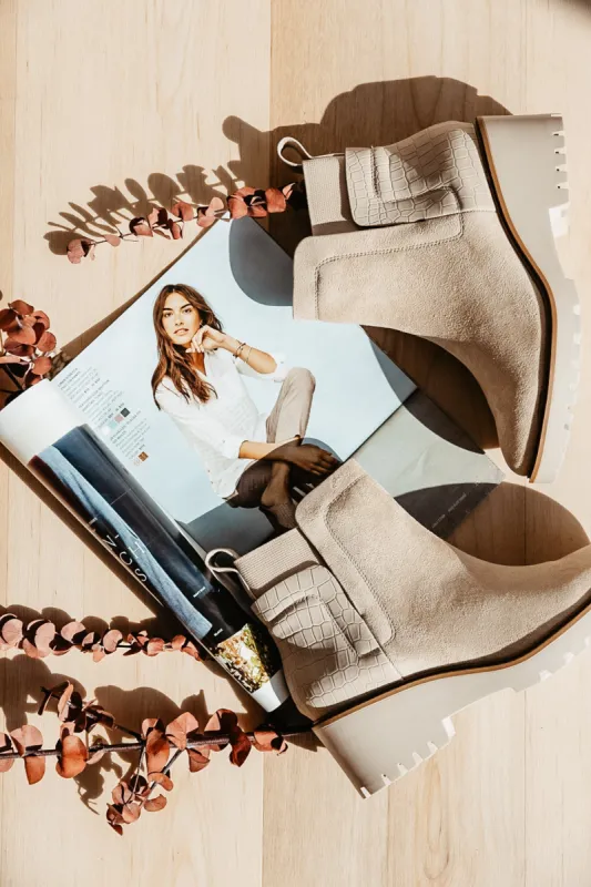 Soda Bait Lug Booties for Women in Brown | BAIT-S BONE sold by Glik’s