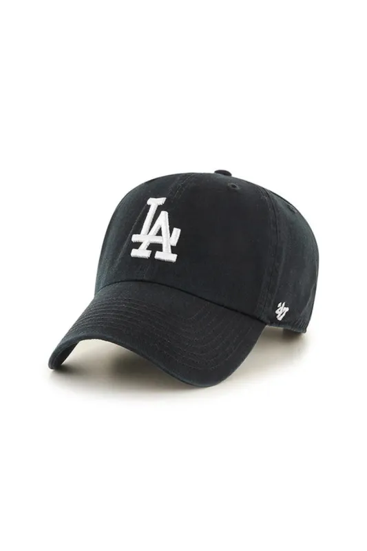 '47 Los Angeles Dodgers Clean Up Hat in Black | B-RGW12GWSNL-BKM sold by Glik’s