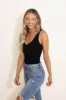 Seamless Double Layer Knit Basic Tank Top for Women in Black | 18363-BLACK sold by Glik’s