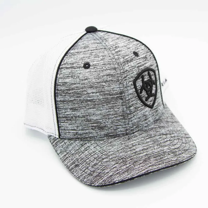 Ariat Offset Trucker Hat for Men in Heather Black | 1504901 sold by Glik’s