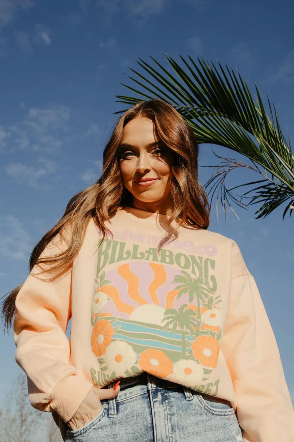 Billabong Chase The Sun Sweatshirt for Women in Orange | ABJSF00411-NEZ0 sold by Glik’s