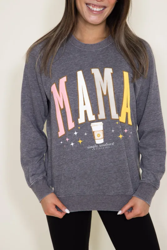 Simply Southern Mama Crewneck for Women in Grey | CREW-MAMA-SPACE sold by Glik’s