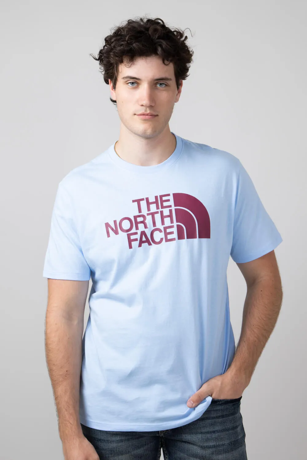The North Face Half Dome T-Shirt for Men in Cornflower Blue | NF0A812M-1I5-BLU sold by Glik’s
