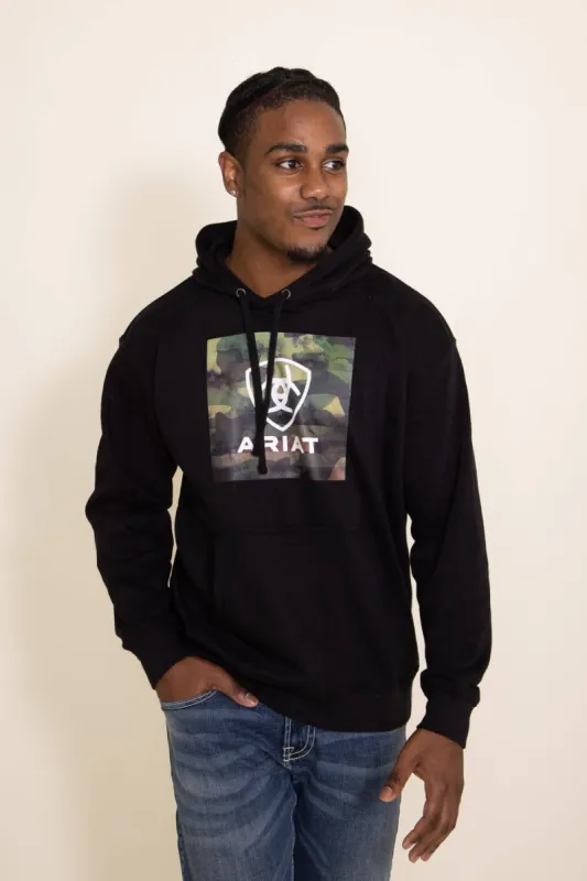 Ariat Protect and Serve Block Hoodie for Men in Black | 10041713-BLACK sold by Glik’s