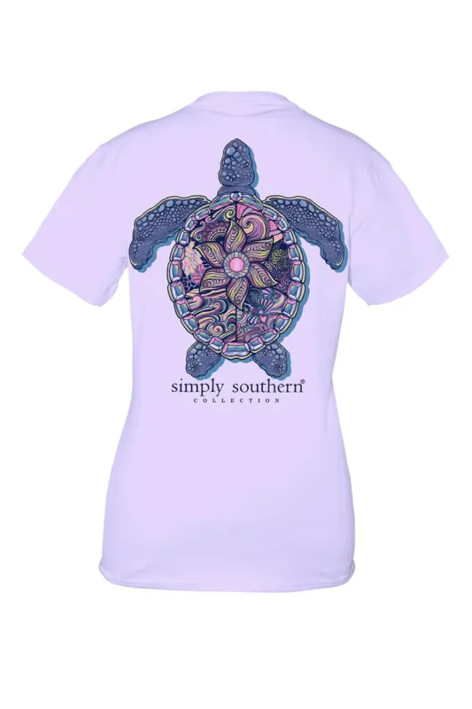 Simply Southern Plus Size Tracking Mandala Turtle T-Shirt for Women in Purple | EXT-TRACK-SS-MNDLTRTL-ASTER sold by Glik’s
