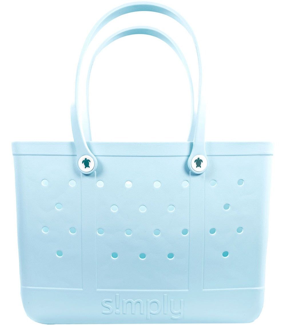 Simply Southern Large Waterproof Tote Bag in Cool Blue | PP-0122-SIMPLYTOTE-LG-SLD-COOL sold by Glik’s