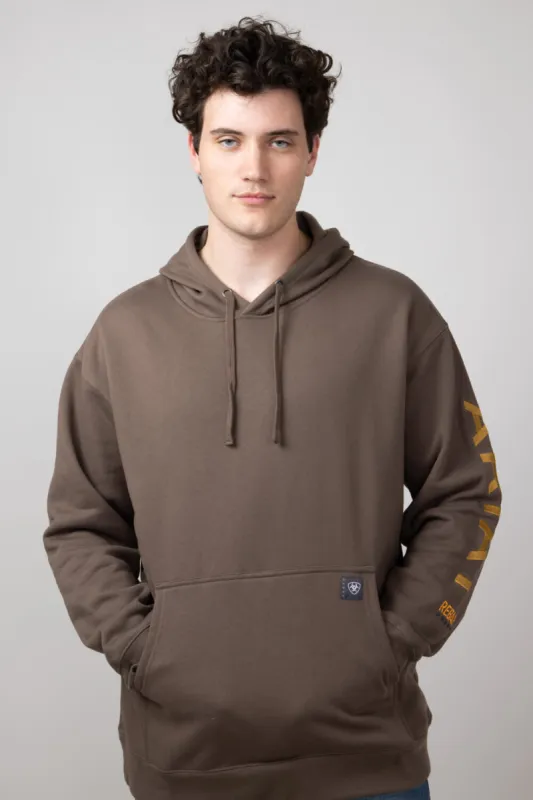 Ariat Rebar Graphic Hoodie for Men in Chocolate Chip | 10052867-CHOCLATECHIP sold by Glik’s