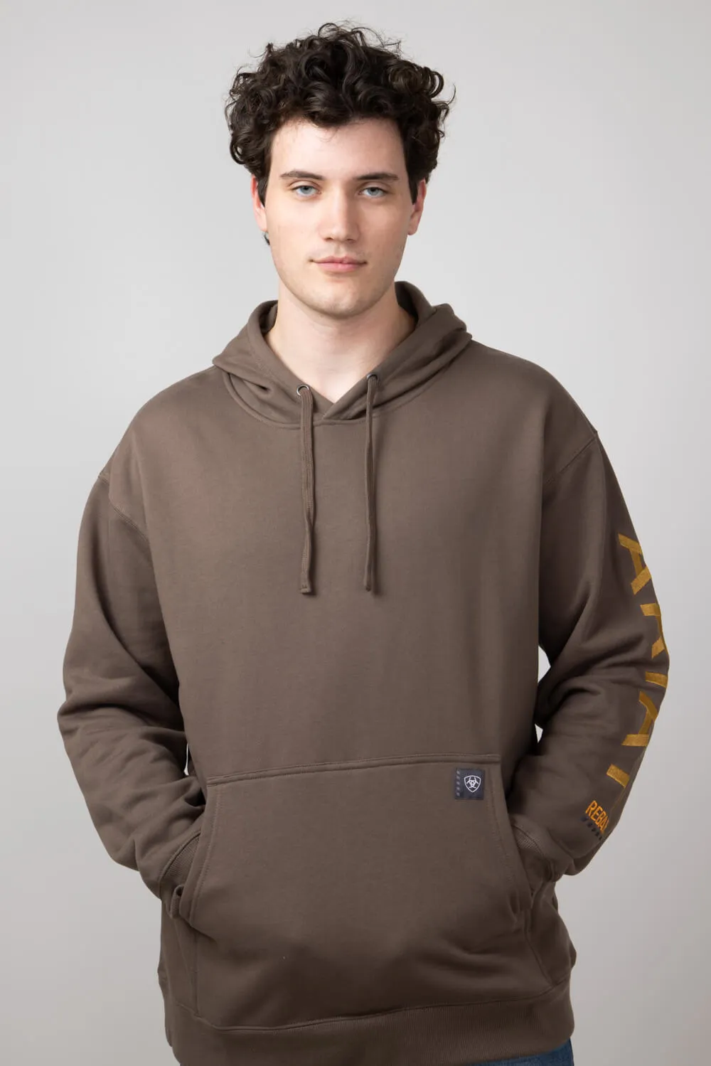 Ariat Rebar Graphic Hoodie for Men in Chocolate Chip | 10052867-CHOCLATECHIP sold by Glik’s