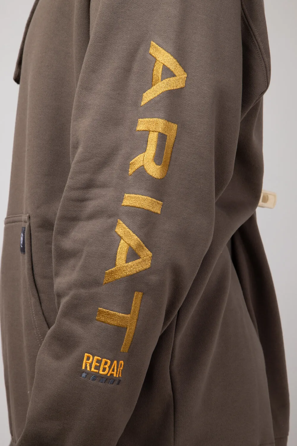 Ariat Rebar Graphic Hoodie for Men in Chocolate Chip | 10052867-CHOCLATECHIP sold by Glik’s product image thumbnail 4