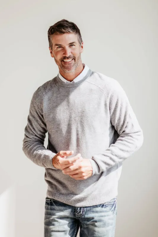 Weatherproof Vintage Crewneck Raglan Sweater for Men in Grey | F2340118GK-GREYMARL sold by Glik’s