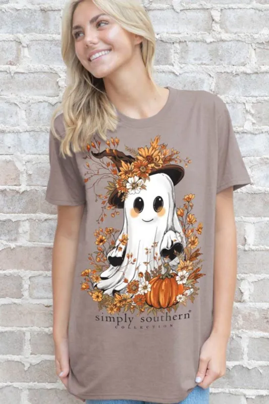 Simply Southern Fall Ghost T-Shirt for Women in Desert Heather | SS-GHOST-DESERTHTHR sold by Glik’s