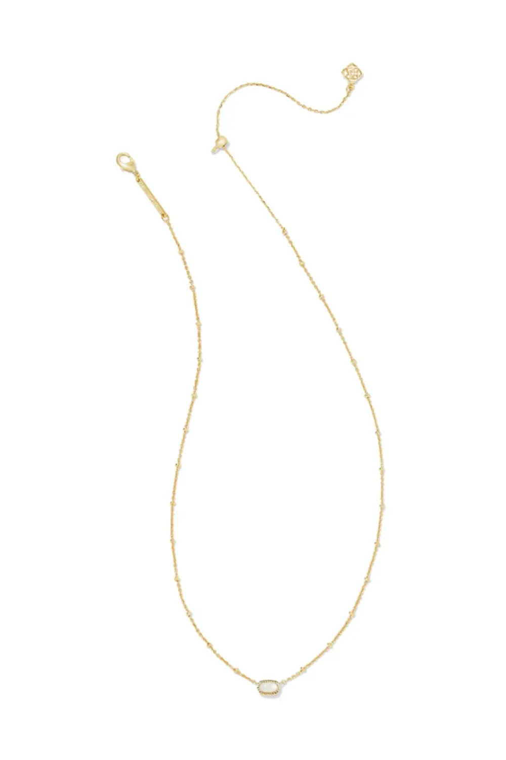 Kendra Scott Mini Elisa Gold Satellite Short Pendant Necklace in Ivory Mother-of-Pearl | 9608861986 sold by Glik’s