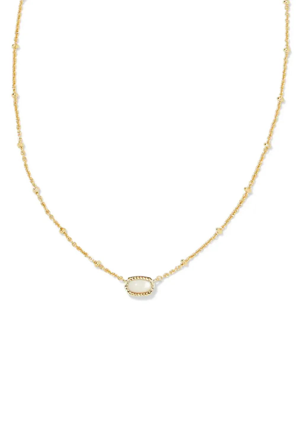 Kendra Scott Mini Elisa Gold Satellite Short Pendant Necklace in Ivory Mother-of-Pearl | 9608861986 sold by Glik’s product image thumbnail 2
