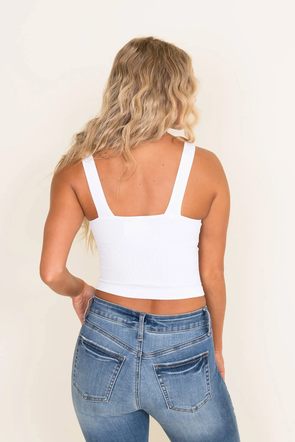 NikiBiki Ribbed Brami for Women in White | NS7575-WHITE sold by Glik’s product image thumbnail 2