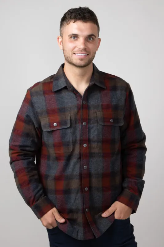 North River Waffle Lined Shirt for Men in Biking Red | NRM8059-BIKING RED sold by Glik’s