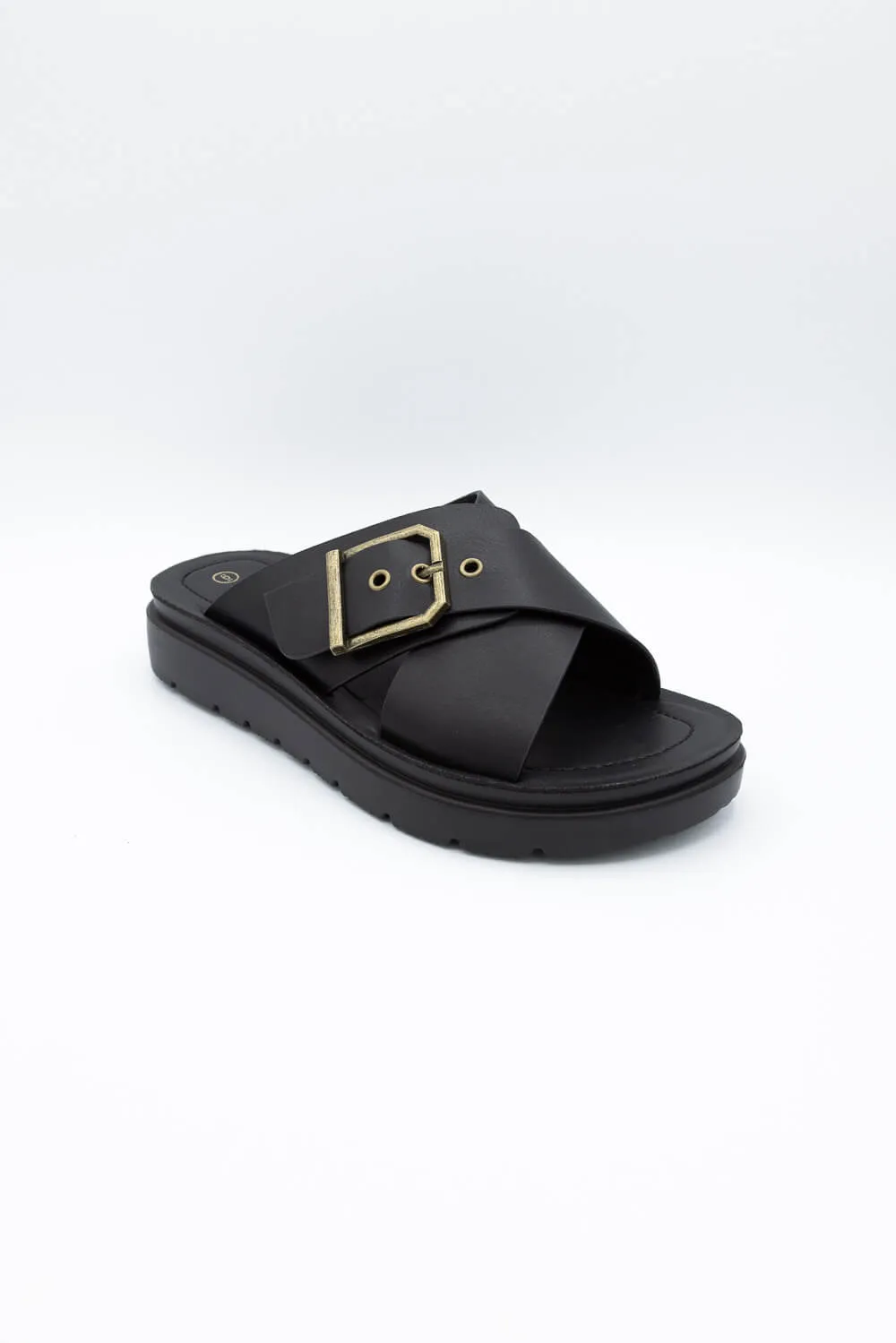 Soda Milli Buckle Sandals for Women in Black | MILLI-S BLACK sold by Glik’s