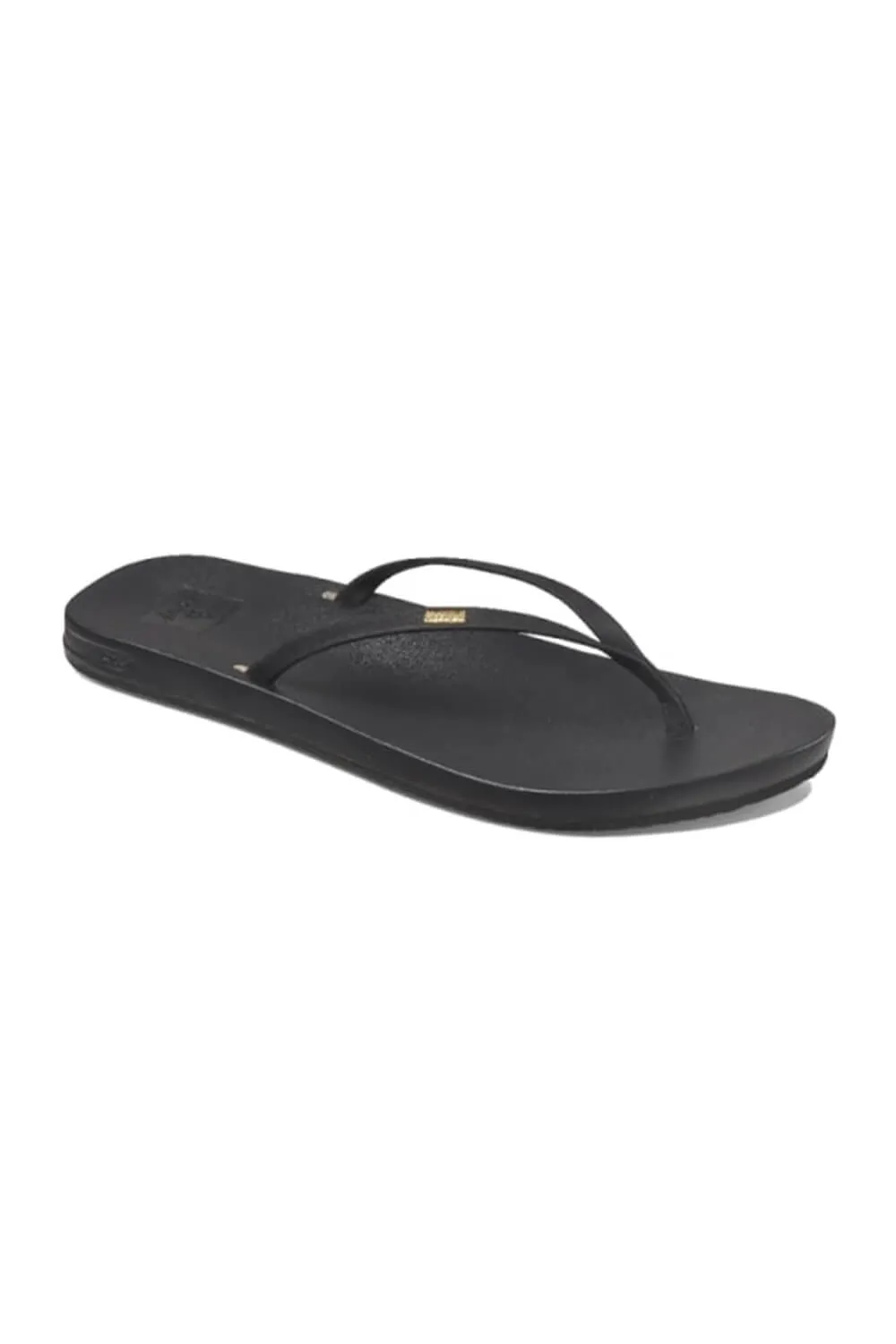 Reef Cushion Slim Flip Flops for Women in Black | RF-0A39U6BLA sold by Glik’s