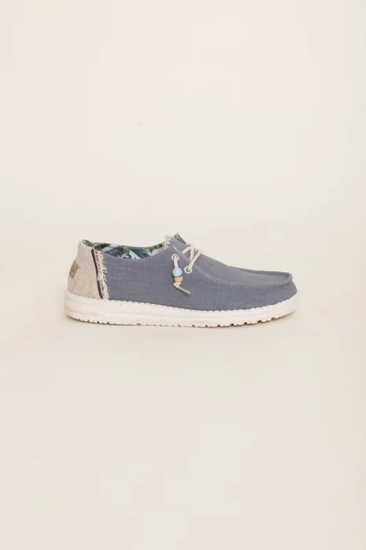 HEYDUDE Women’s Wendy Natural Shoes in Indigo | 40071-4ME/122155700 sold by Glik’s