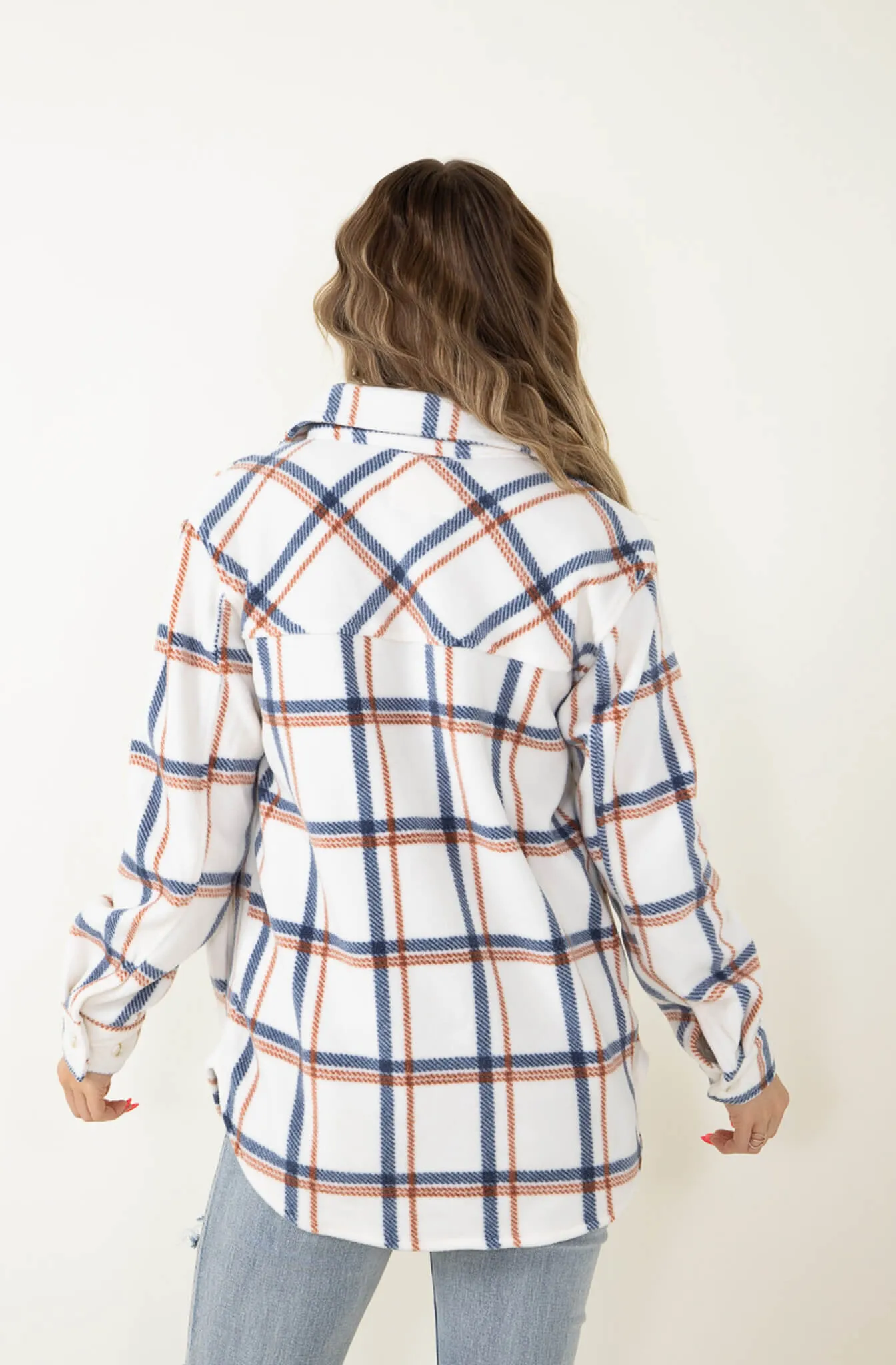 Thread & Supply Tullis Shacket for Women in Ivory | J7711PFKTS-IVORY SHADOW MERLOT sold by Glik’s product image thumbnail 5