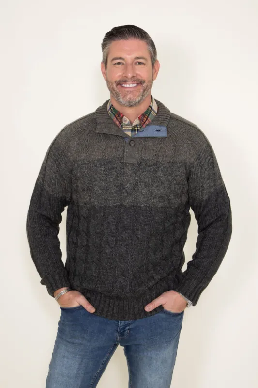 Weatherproof Vintage Button Up Mock Neck Sweater for Men in Green | F234136GK-CAMOMARL sold by Glik’s