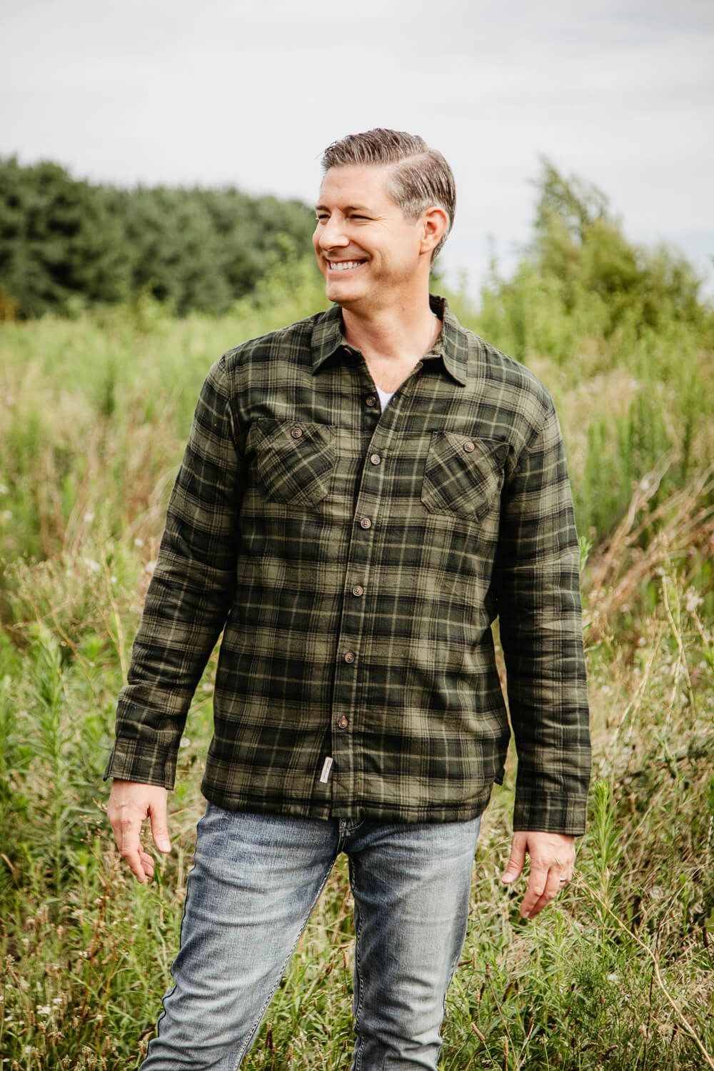 Weatherproof Vintage Sherpa Lined Shirt Jacket for Men in Green | F235441GK-BOTTLEGREEN sold by Glik’s product image thumbnail 5