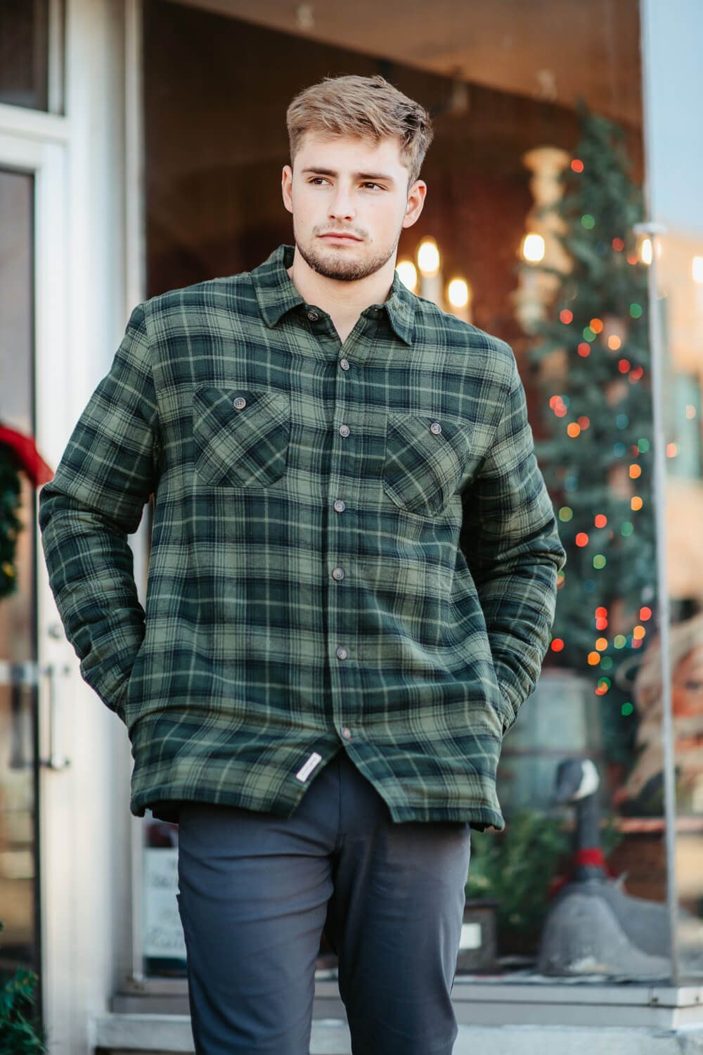 Weatherproof Vintage Sherpa Lined Shirt Jacket for Men in Green | F235441GK-BOTTLEGREEN sold by Glik’s