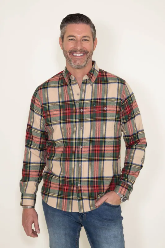 Weatherproof Vintage Flannel for Men in Beige | F2385217GK-BEIGE sold by Glik’s