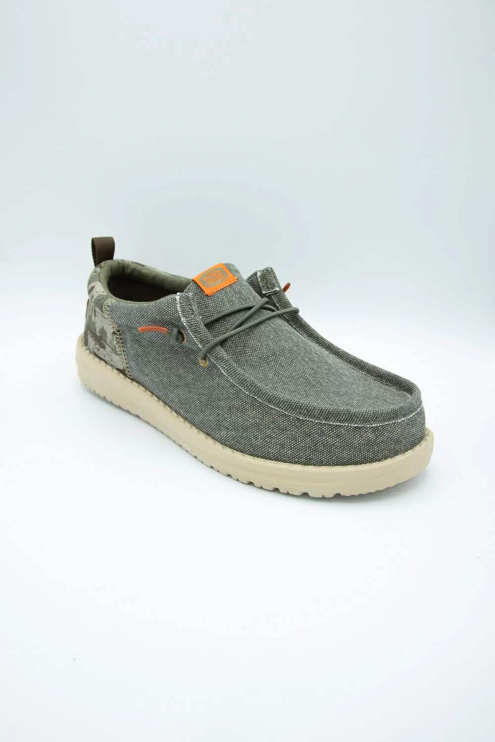 HEYDUDE Men’s Wally Funk Hunt Camo Shoes in Olive | 42137-337 sold by Glik’s