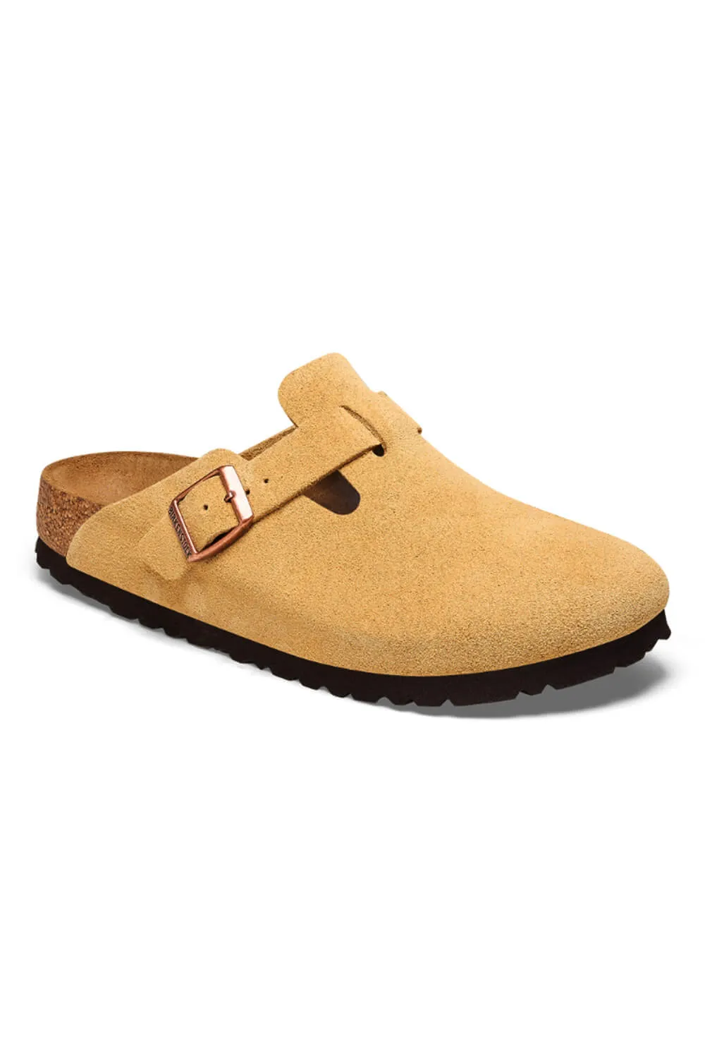 Birkenstock Boston Suede Leather Clogs for Women in Latte Cream | 1026164 sold by Glik’s