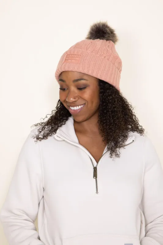 Carhartt Knit Pom-Pom Beanie for Women in Pink | 105464-B51 sold by Glik’s