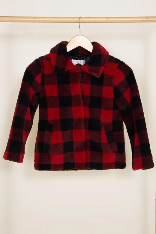 Youth Sherpa Jacket for Girls in Red/Black | 5022ARD sold by Glik’s