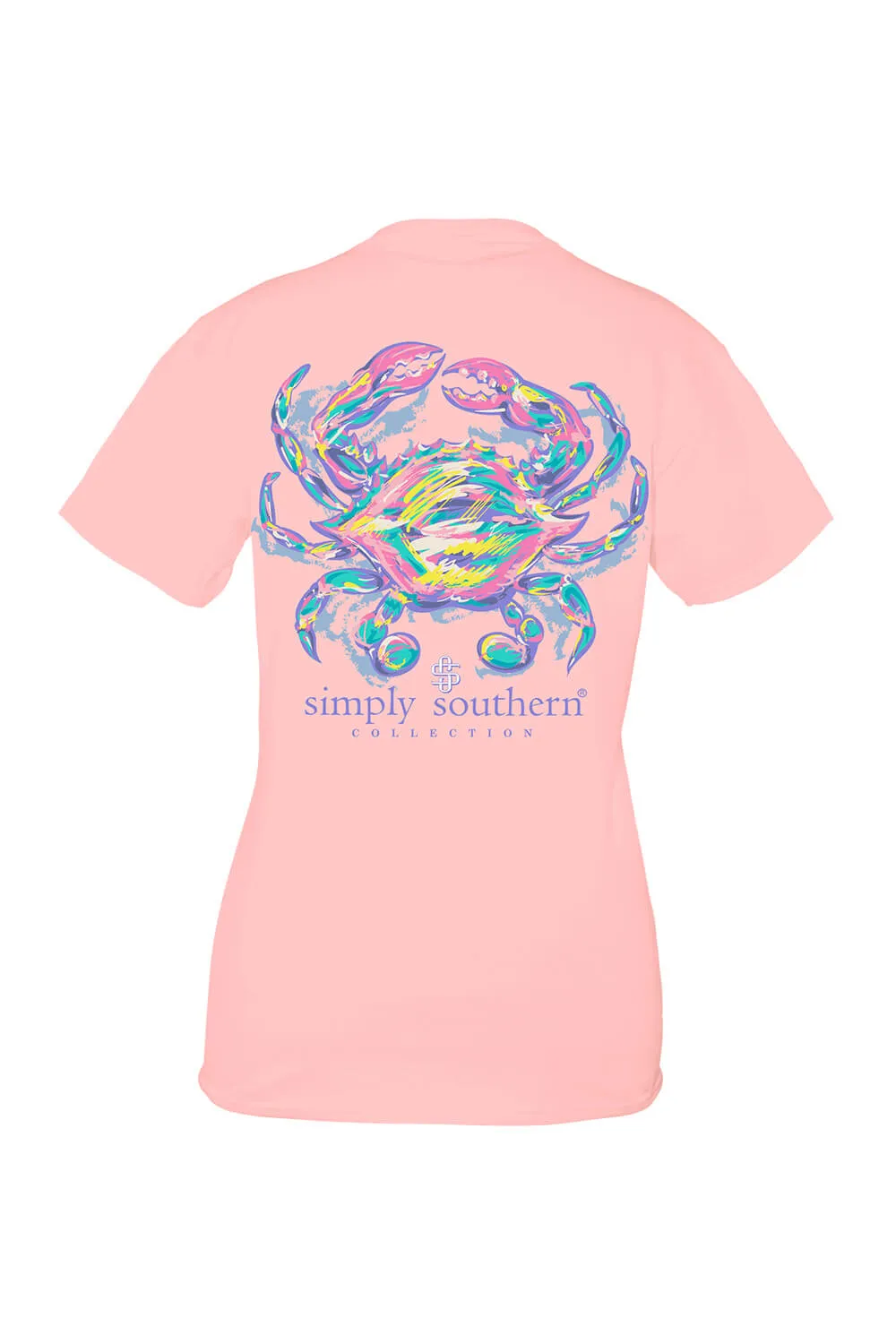 Simply Southern Crab T-Shirt for Women in Pink | SS-CRAB-LOTUS sold by Glik’s product image thumbnail 3