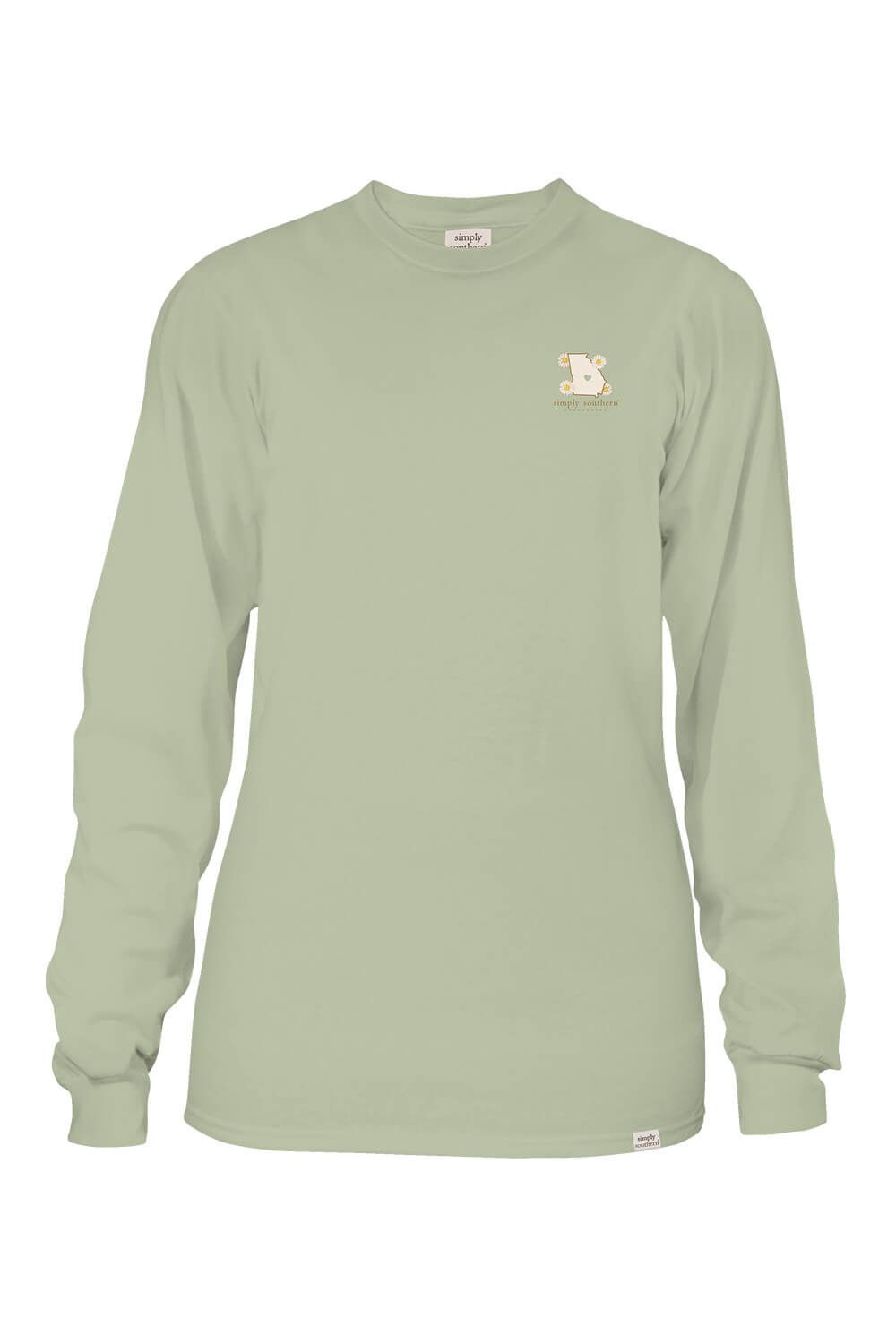 Simply Southern Plus Size Long Sleeve Georgia T-Shirt for Women in Sage | EXT-LS-STATE-GA-SAGE sold by Glik’s product image thumbnail 2
