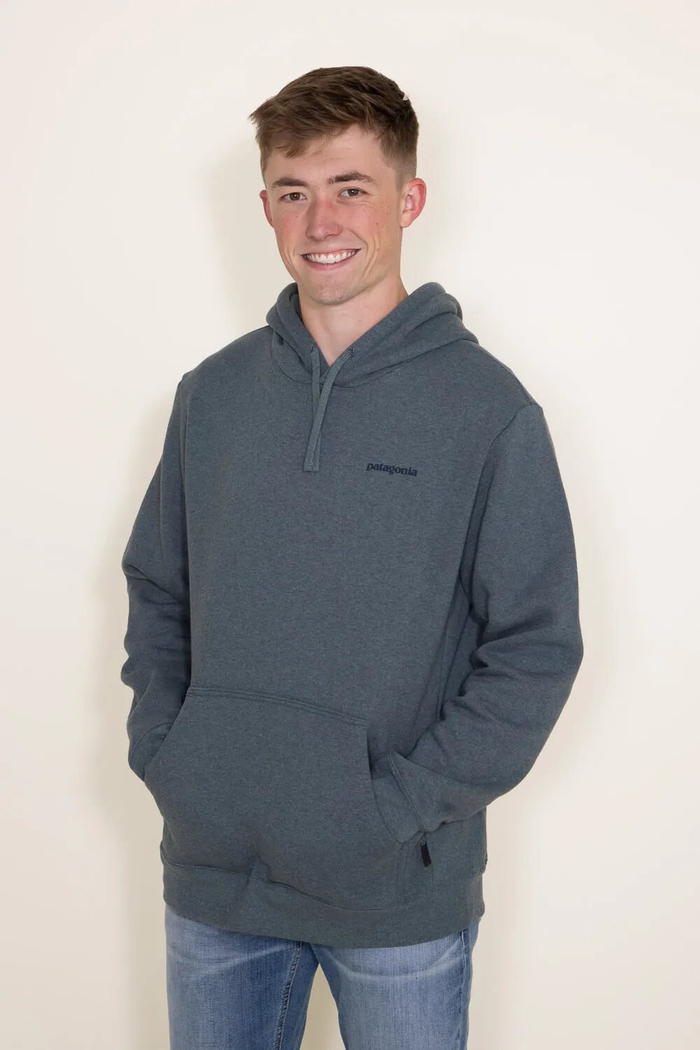 Patagonia Men’s Boardshort Logo Uprisal Hoodie in Blue Green | 39665-NUVG sold by Glik’s product image thumbnail 2