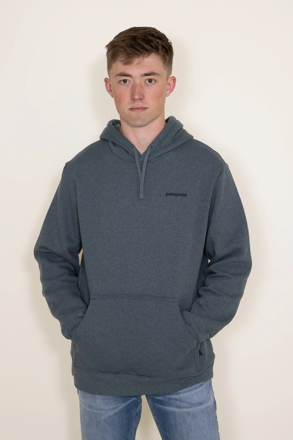 Patagonia Men’s Boardshort Logo Uprisal Hoodie in Blue Green | 39665-NUVG sold by Glik’s product image thumbnail 3