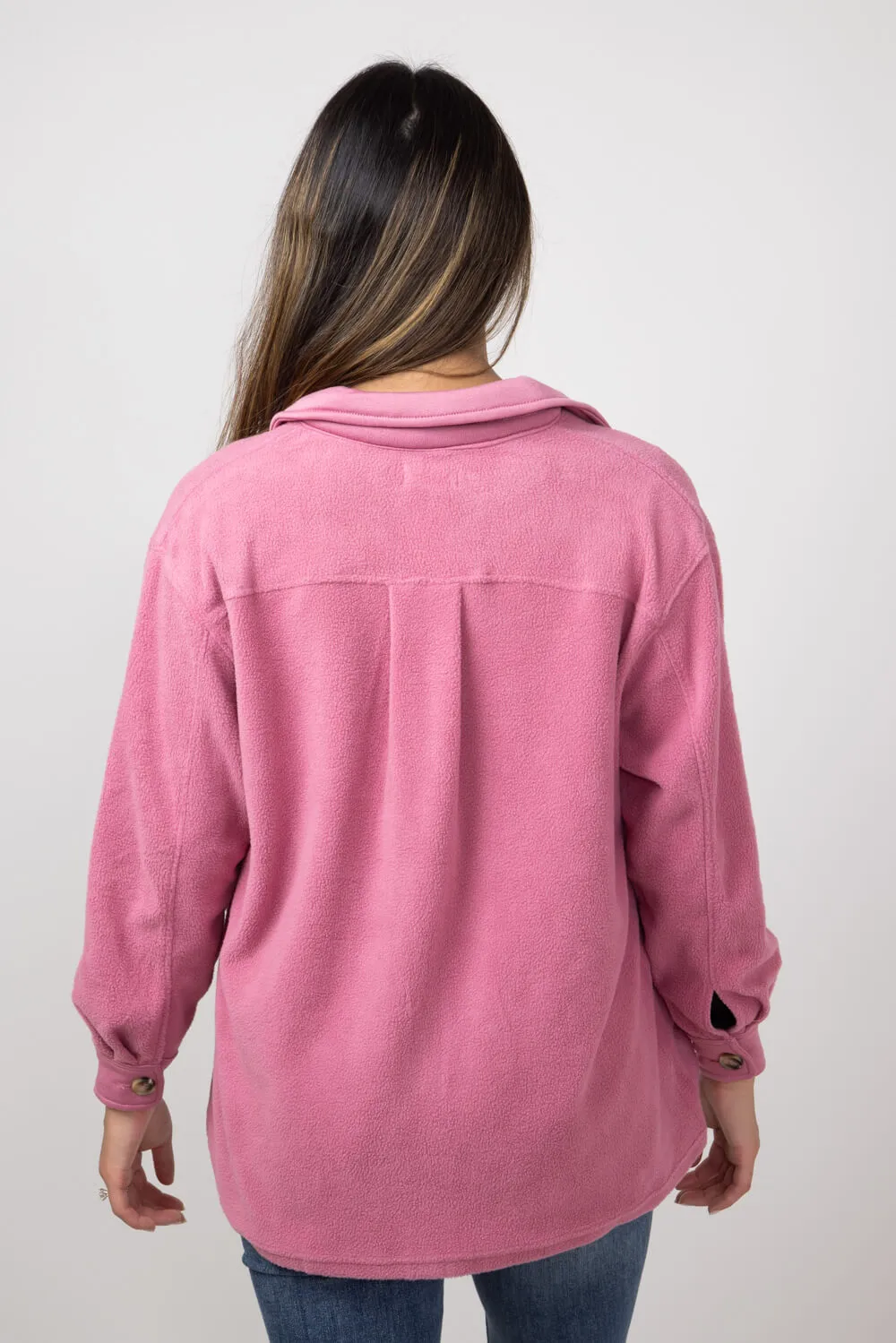 Simply Southern Solid Fleece Shacket for Women in Mauve | PP-0224-SHKT-FLC-MAUVE sold by Glik’s product image thumbnail 2