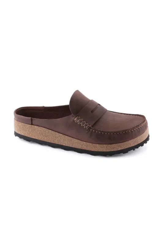 Birkenstock Naples Oiled Leather Clogs for Men in Habana | 1025033 sold by Glik’s