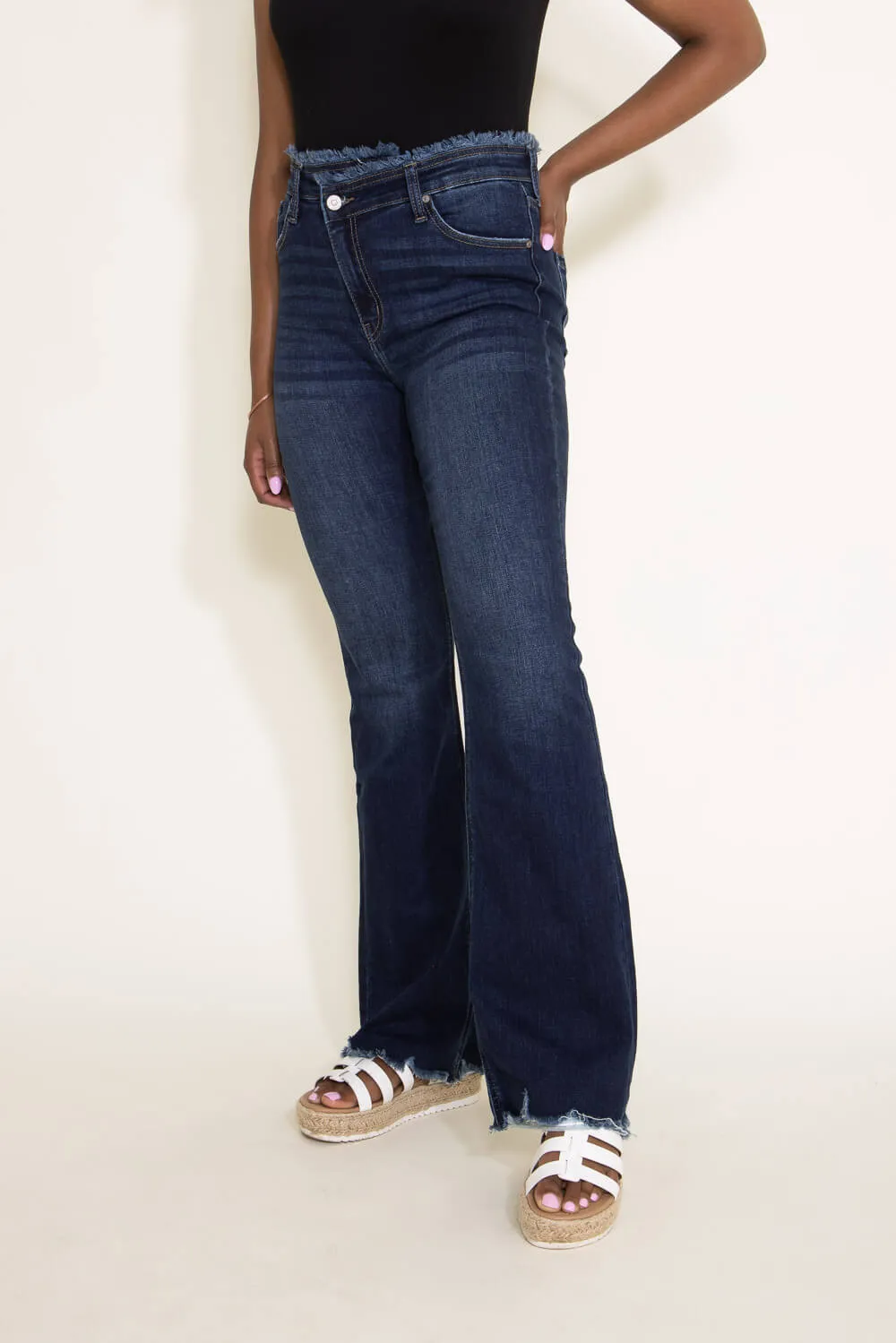 KanCan High Rise Crisscross Flare Jeans for Women | KC2546D sold by Glik’s product image thumbnail 4
