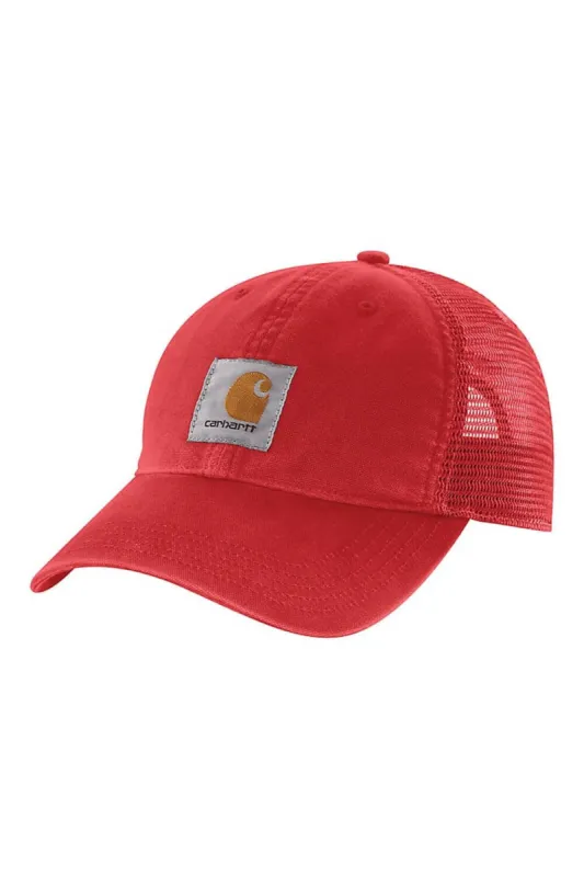 Carhartt Canvas Mesh Back Cap in Red | 100286-R83 sold by Glik’s