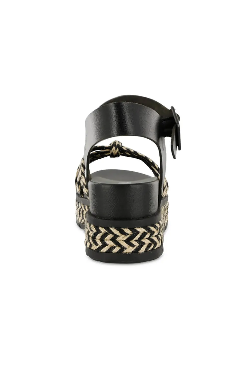 MIA Kehlani Rope Platform Sandals for Women in Black | MH2370-BLACK/NATURAL sold by Glik’s product image thumbnail 4