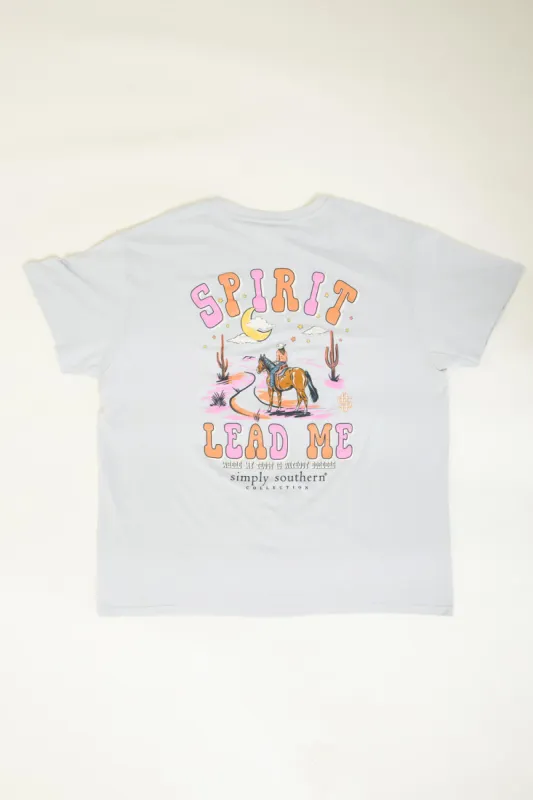 Simply Southern Plus Size Spirit Lead Me T-Shirt for Women in Grey | EXT-SS-SPIRIT-WHITEWATER sold by Glik’s